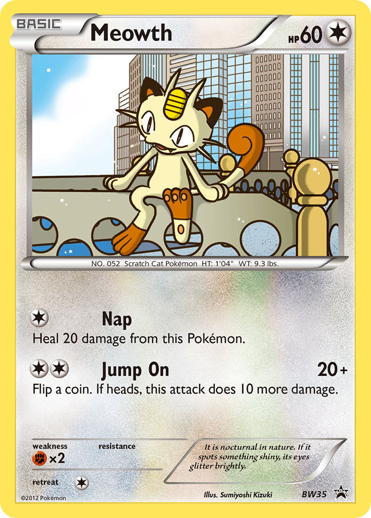 Meowth (BW35) (Cosmos Holo) [Black & White: Black Star Promos] | Exor Games Bridgewater