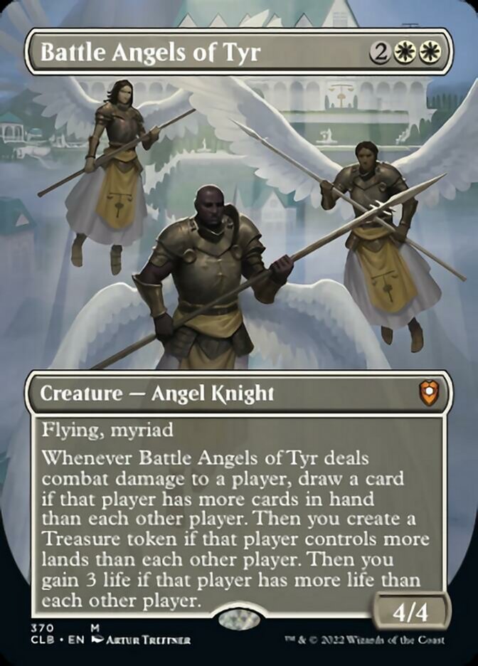 Battle Angels of Tyr (Borderless Alternate Art) [Commander Legends: Battle for Baldur's Gate] | Exor Games Bridgewater