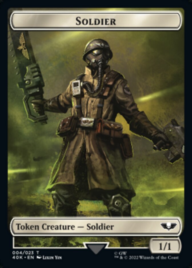 Soldier (004) // Vanguard Suppressor Double-sided Token (Surge Foil) [Universes Beyond: Warhammer 40,000 Tokens] | Exor Games Bridgewater