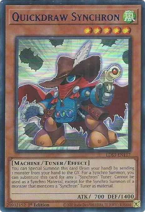 Quickdraw Synchron (Blue) [LDS3-EN117] Ultra Rare | Exor Games Bridgewater