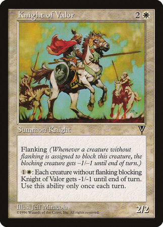 Knight of Valor [Visions] | Exor Games Bridgewater