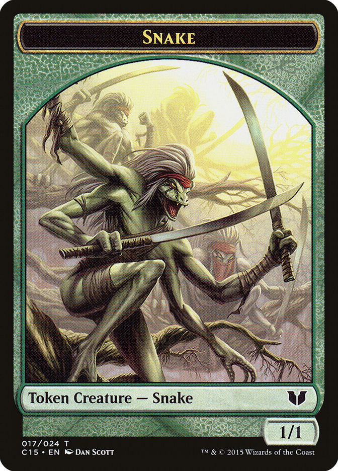 Snake Token (017/024) [Commander 2015 Tokens] | Exor Games Bridgewater