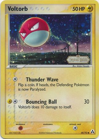 Voltorb (68/92) (Stamped) [EX: Legend Maker] | Exor Games Bridgewater