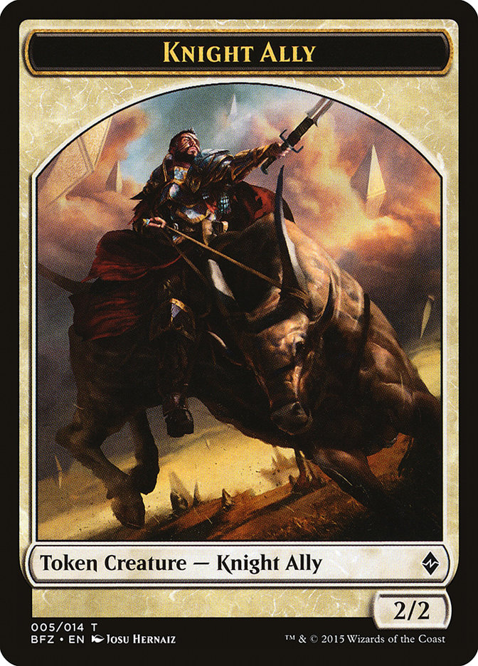 Knight Ally [Battle for Zendikar Tokens] | Exor Games Bridgewater