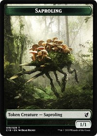 Saproling // Morph Double-sided Token [Commander 2019 Tokens] | Exor Games Bridgewater