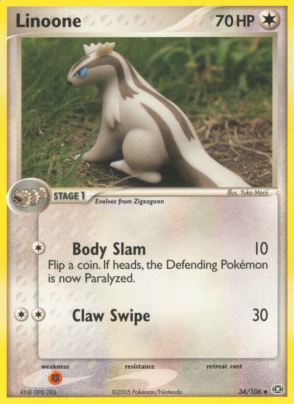 Linoone (34/106) [EX: Emerald] | Exor Games Bridgewater