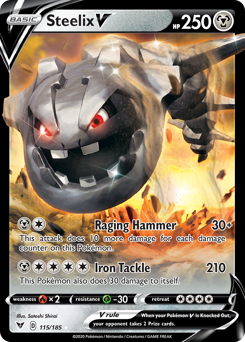 Steelix V (115/185) [Sword & Shield: Vivid Voltage] | Exor Games Bridgewater