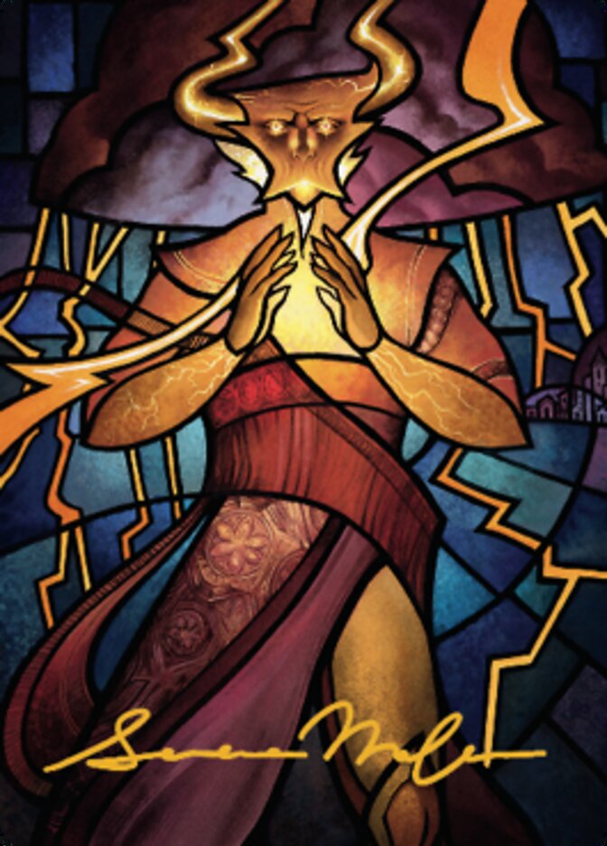Najal, the Storm Runner Art Card (Gold-Stamped Signature) [Dominaria United Art Series] | Exor Games Bridgewater