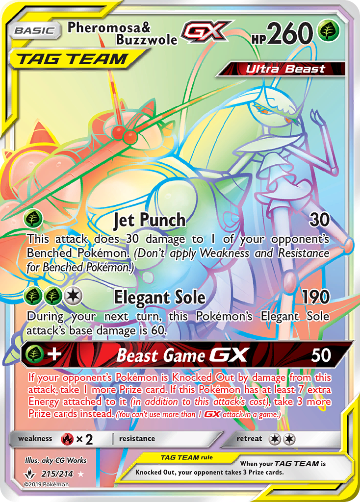 Pheromosa & Buzzwole GX (215/214) [Sun & Moon: Unbroken Bonds] | Exor Games Bridgewater