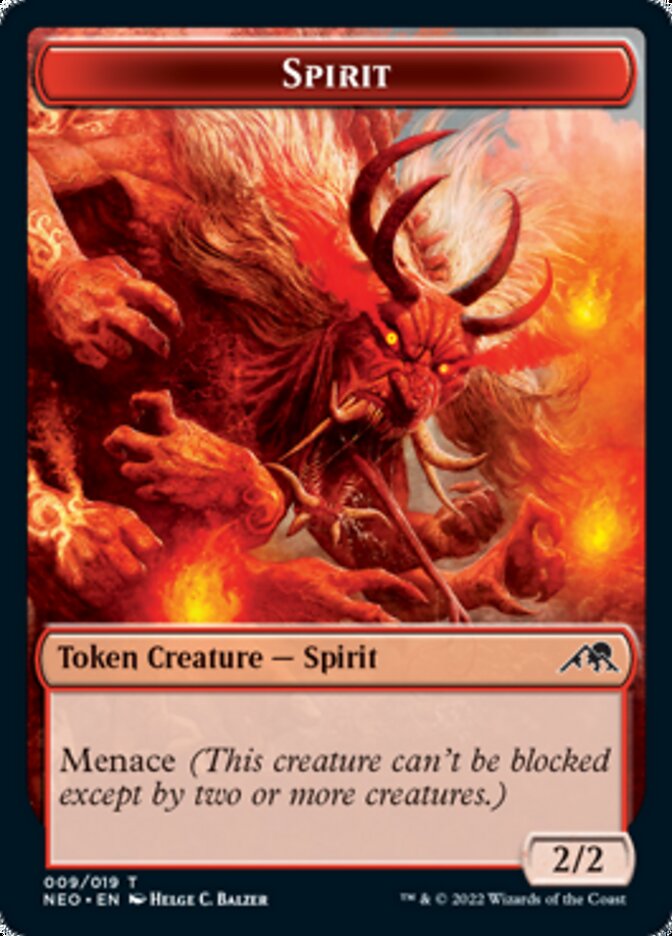 Elemental // Spirit (009) Double-sided Token [Kamigawa: Neon Dynasty Commander Tokens] | Exor Games Bridgewater