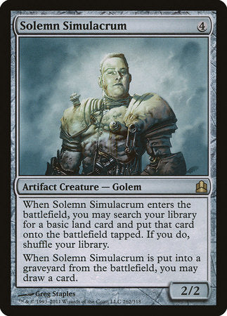 Solemn Simulacrum [Commander 2011] | Exor Games Bridgewater