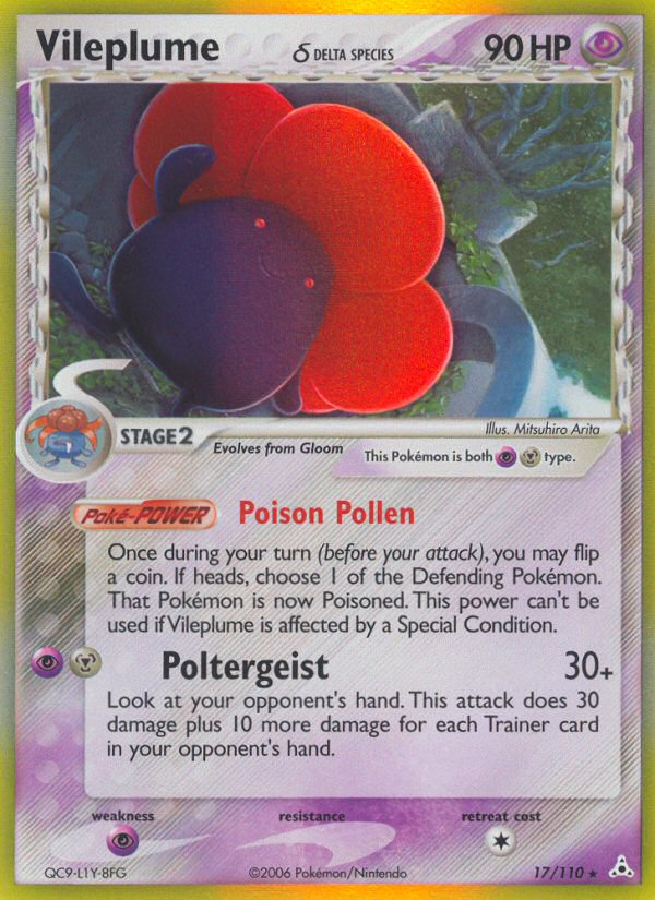 Vileplume (17/110) (Delta Species) [EX: Holon Phantoms] | Exor Games Bridgewater