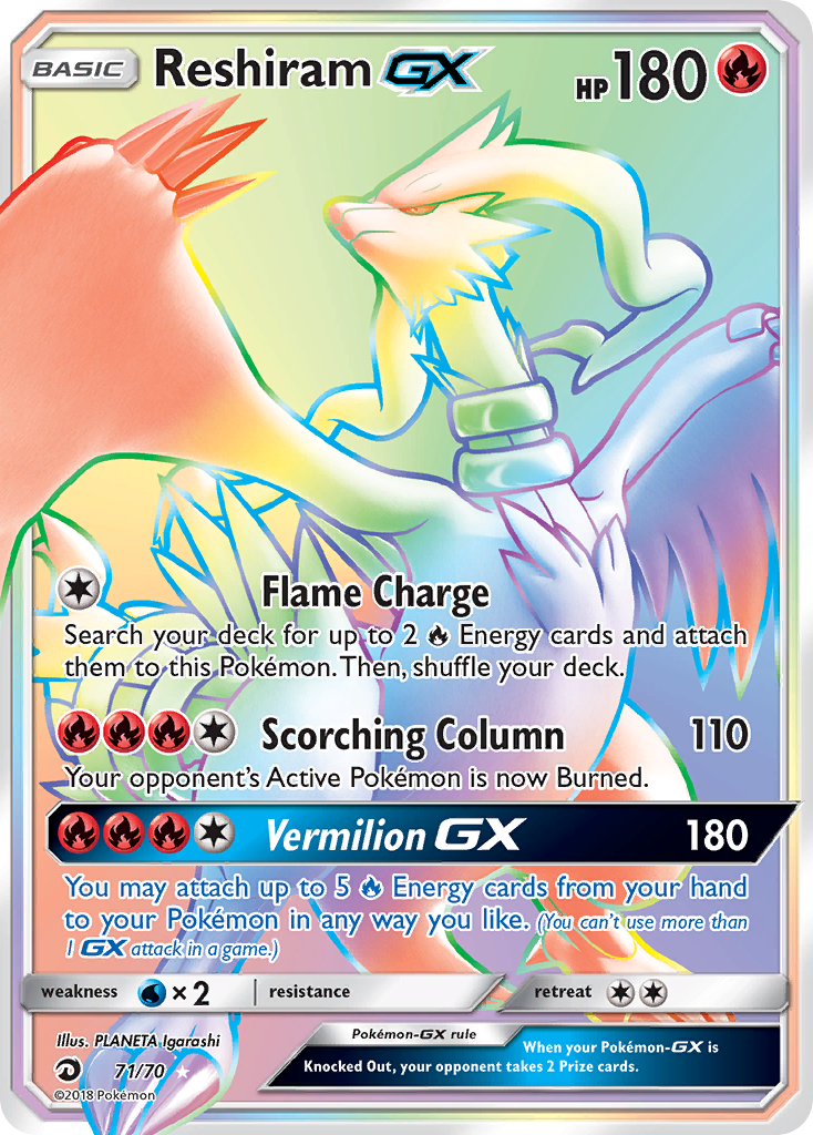 Reshiram GX (71/70) [Sun & Moon: Dragon Majesty] | Exor Games Bridgewater