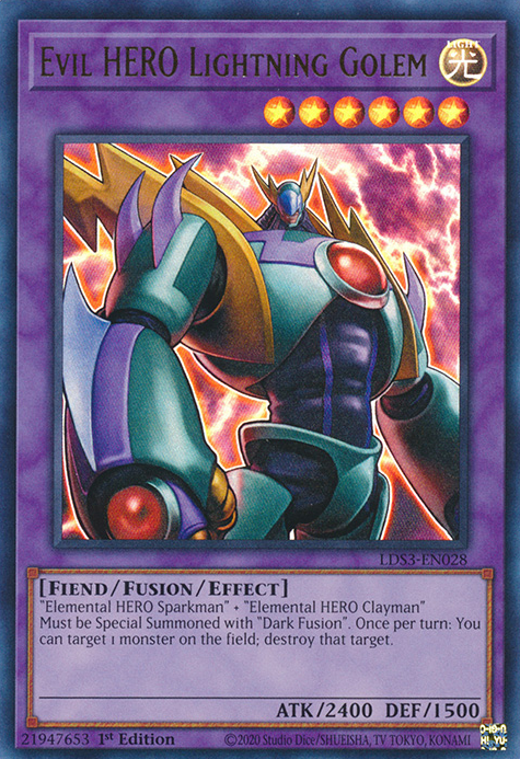 Evil HERO Lightning Golem [LDS3-EN028] Ultra Rare | Exor Games Bridgewater