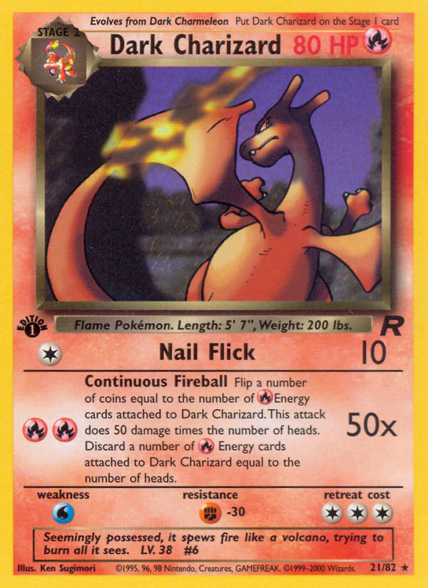 Dark Charizard (21/82) [Team Rocket 1st Edition] | Exor Games Bridgewater