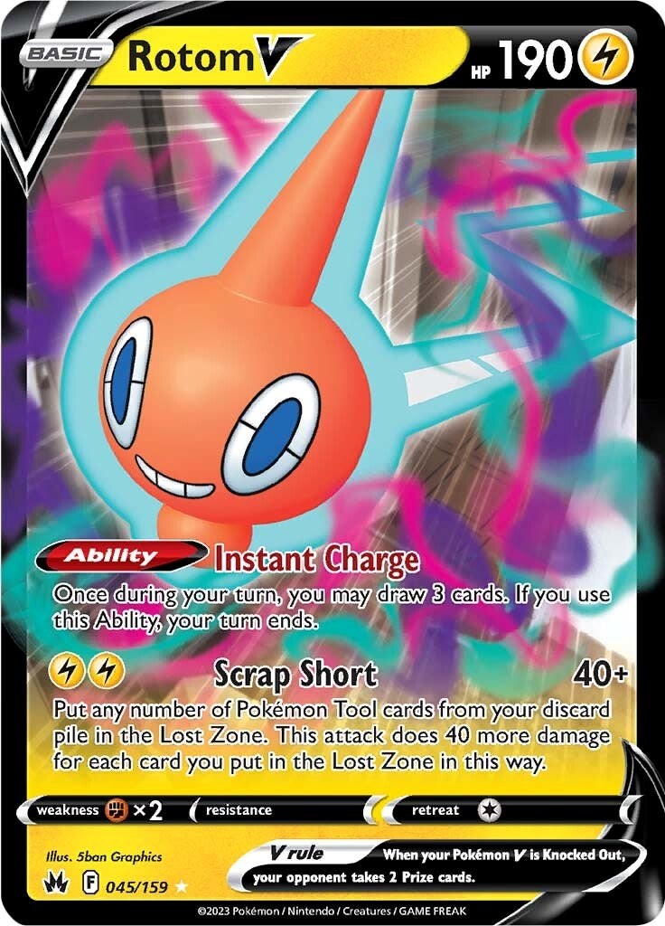 Rotom V (045/159) [Sword & Shield: Crown Zenith] | Exor Games Bridgewater