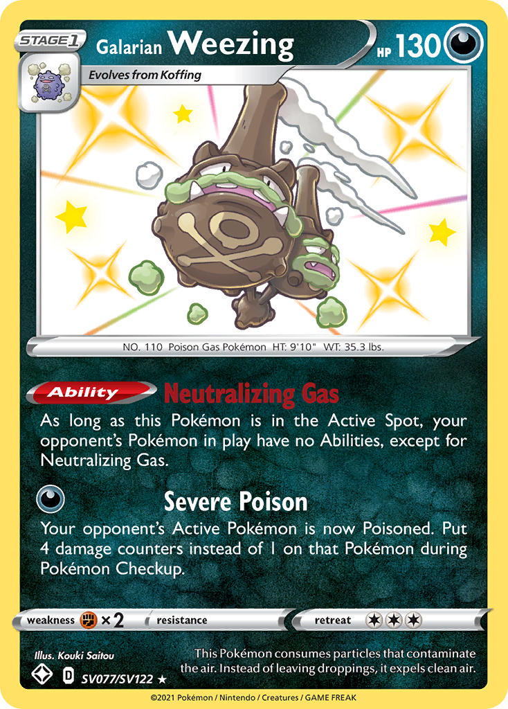 Galarian Weezing (SV077/SV122) [Sword & Shield: Shining Fates] | Exor Games Bridgewater