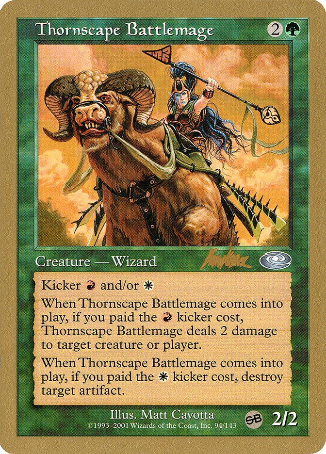 Thornscape Battlemage (Brian Kibler) (SB) [World Championship Decks 2002] | Exor Games Bridgewater