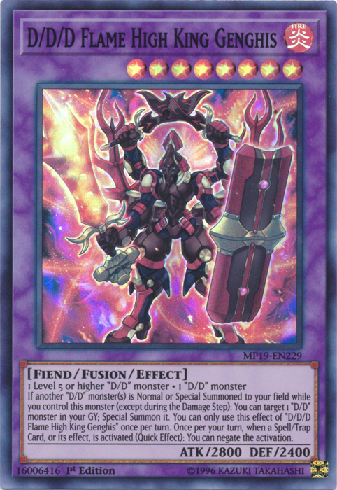 D/D/D Flame High King Genghis [MP19-EN229] Super Rare | Exor Games Bridgewater
