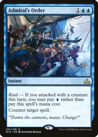 Admiral's Order [Rivals of Ixalan Promos] | Exor Games Bridgewater