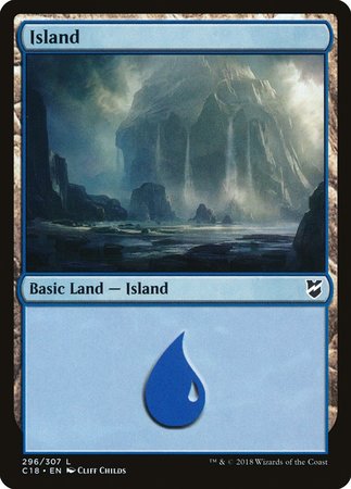 Island (296) [Commander 2018] | Exor Games Bridgewater