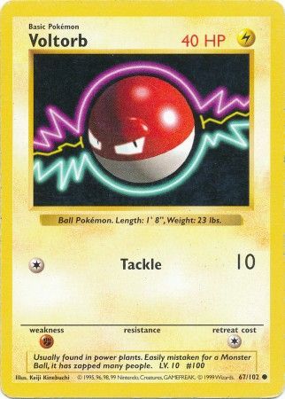 Voltorb (67/102) [Base Set Shadowless Unlimited] | Exor Games Bridgewater