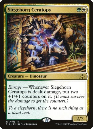 Siegehorn Ceratops [Rivals of Ixalan Promos] | Exor Games Bridgewater