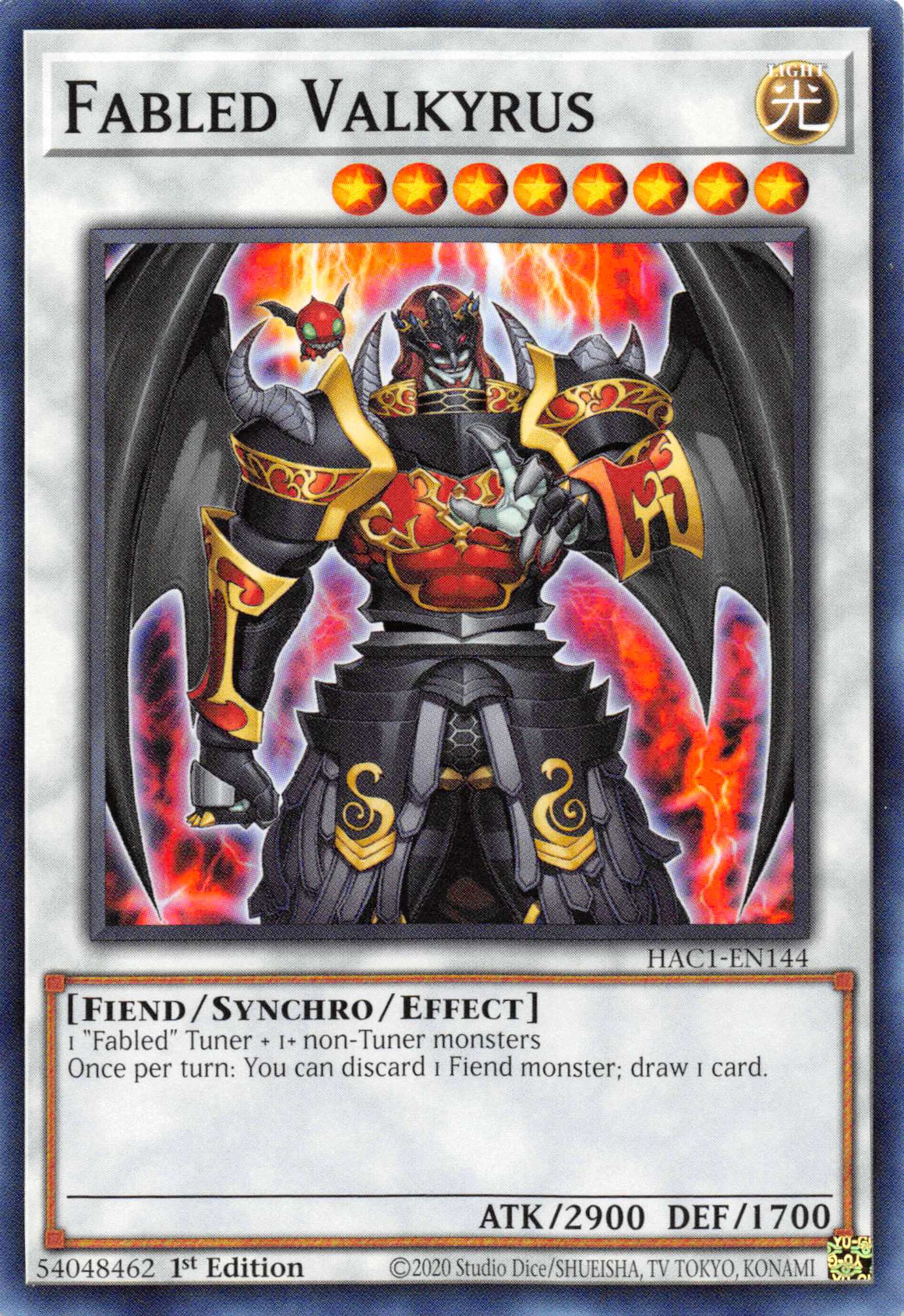 Fabled Valkyrus [HAC1-EN144] Common | Exor Games Bridgewater