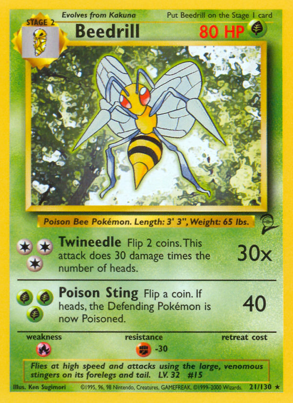 Beedrill (21/130) [Base Set 2] | Exor Games Bridgewater