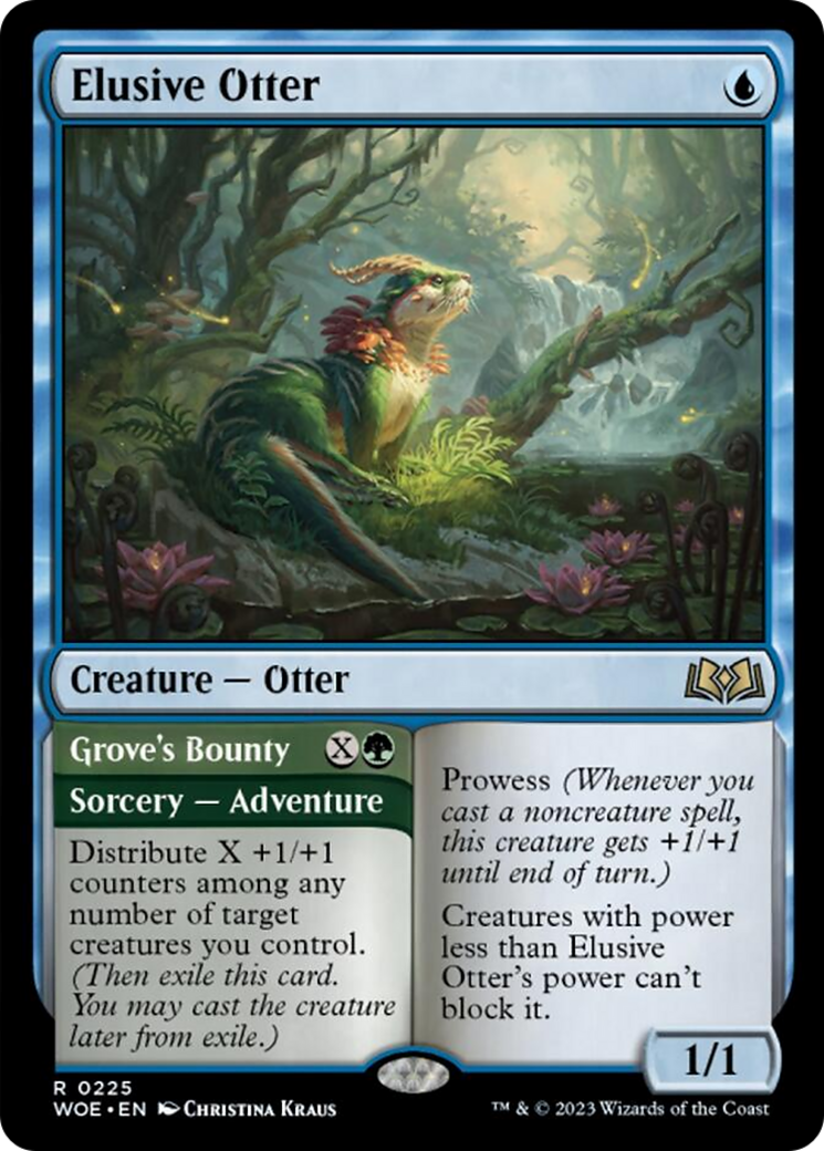 Elusive Otter // Grove's Bounty [Wilds of Eldraine] | Exor Games Bridgewater