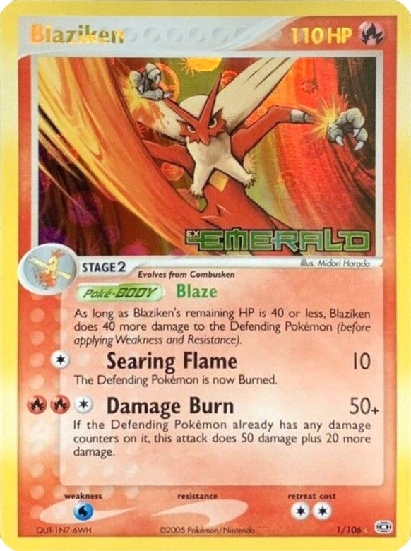 Blaziken (1/106) (Stamped) [EX: Emerald] | Exor Games Bridgewater