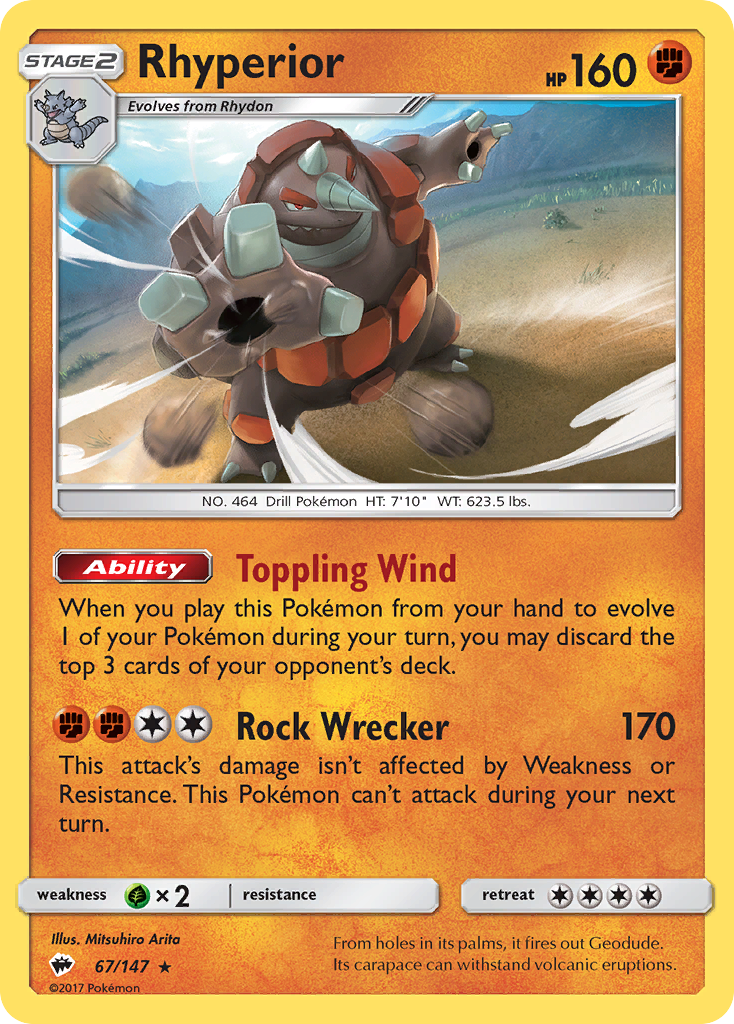 Rhyperior (67/147) [Sun & Moon: Burning Shadows] | Exor Games Bridgewater