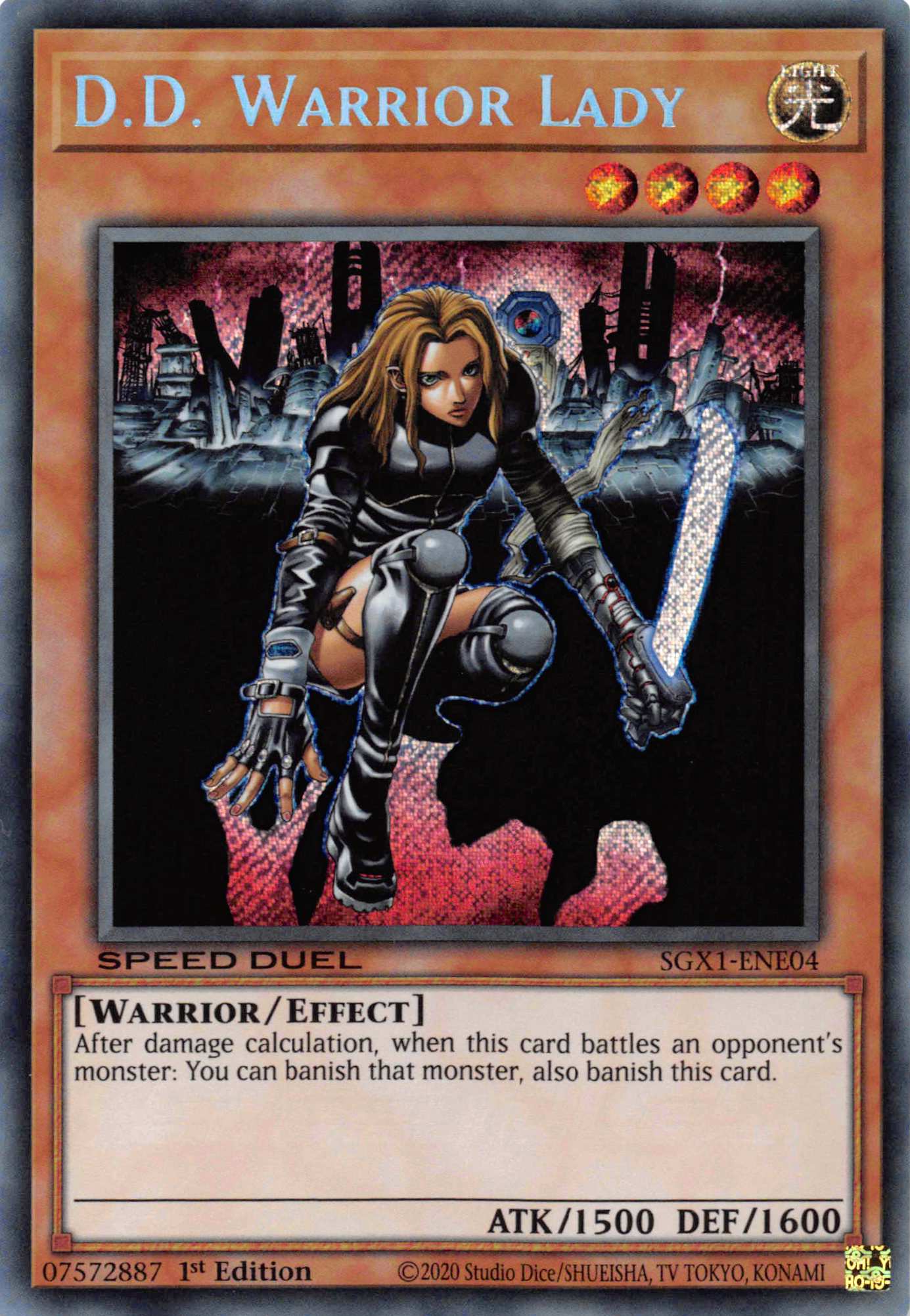 D.D. Warrior Lady [SGX1-ENE04] Secret Rare | Exor Games Bridgewater