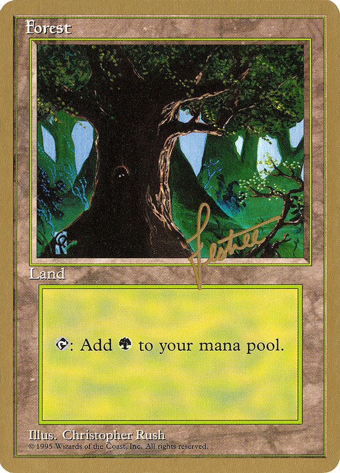 Forest (bl377) (Bertrand Lestree) [Pro Tour Collector Set] | Exor Games Bridgewater