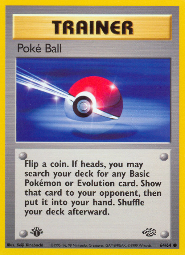Poke Ball (64/64) [Jungle 1st Edition] | Exor Games Bridgewater