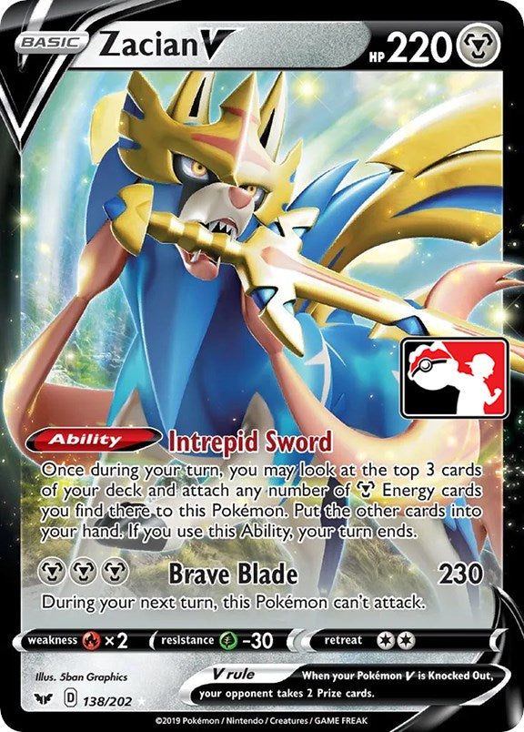 Zacian V (138/202) [Prize Pack Series One] | Exor Games Bridgewater