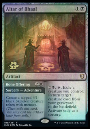 Altar of Bhaal // Bone Offering [Commander Legends: Battle for Baldur's Gate Prerelease Promos] | Exor Games Bridgewater