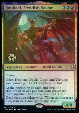 Raphael, Fiendish Savior [Commander Legends: Battle for Baldur's Gate Prerelease Promos] | Exor Games Bridgewater