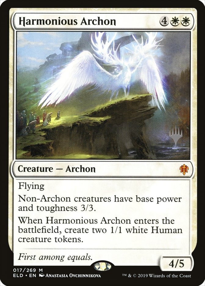 Harmonious Archon (Promo Pack) [Throne of Eldraine Promos] | Exor Games Bridgewater