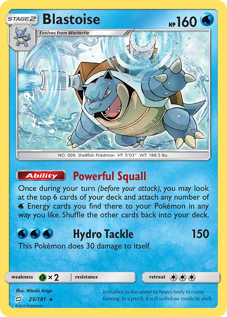 Blastoise (25/181) (Theme Deck Exclusive) [Sun & Moon: Team Up] | Exor Games Bridgewater