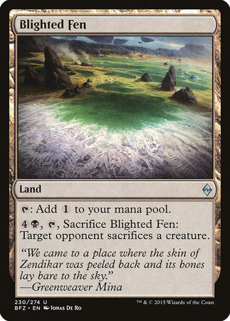 Blighted Fen [Battle for Zendikar] | Exor Games Bridgewater