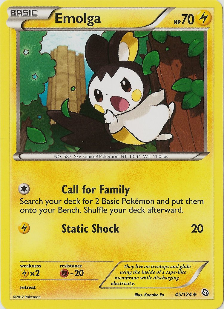 Emolga (45/124) [Black & White: Dragons Exalted] | Exor Games Bridgewater