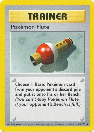 Pokemon Flute (86/102) [Base Set Shadowless Unlimited] | Exor Games Bridgewater