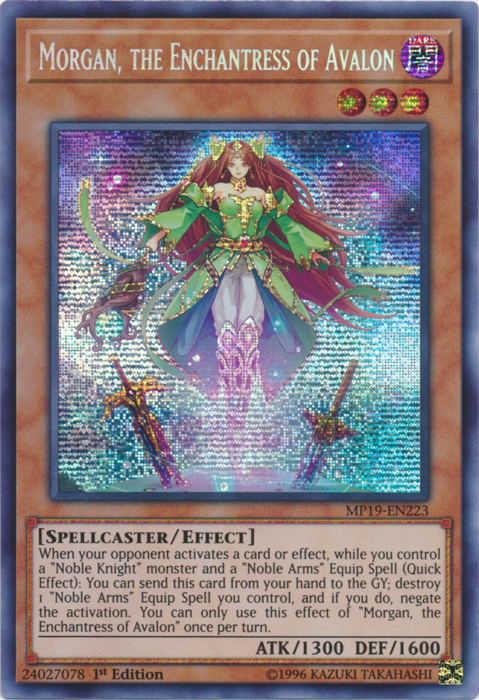 Morgan, the Enchantress of Avalon [MP19-EN223] Prismatic Secret Rare | Exor Games Bridgewater