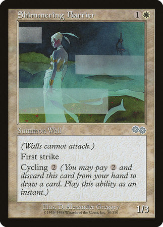 Shimmering Barrier [Urza's Saga] | Exor Games Bridgewater