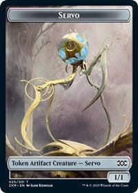 Servo // Soldier Double-sided Token [Double Masters Tokens] | Exor Games Bridgewater