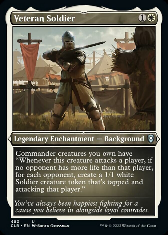 Veteran Soldier (Foil Etched) [Commander Legends: Battle for Baldur's Gate] | Exor Games Bridgewater