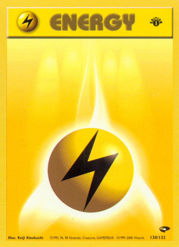 Lightning Energy (130/132) [Gym Challenge 1st Edition] | Exor Games Bridgewater