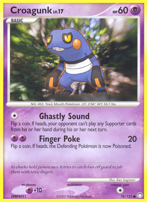 Croagunk (78/123) [Diamond & Pearl: Mysterious Treasures] | Exor Games Bridgewater