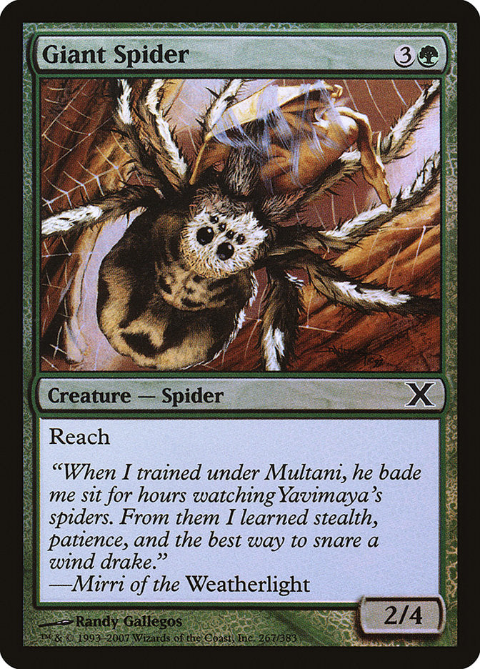 Giant Spider (Premium Foil) [Tenth Edition] | Exor Games Bridgewater